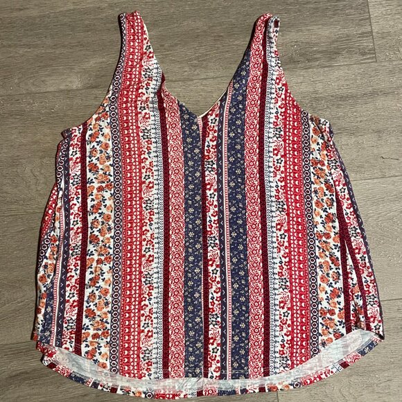 Maurices Red, White & Blue Top Medium - Picture 2 of 4